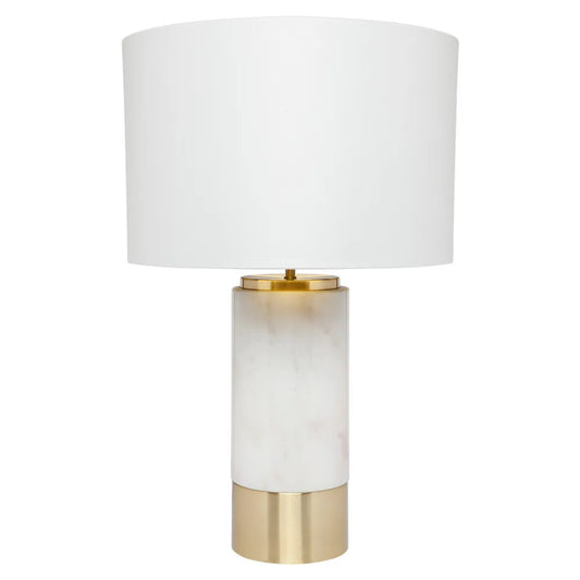 Marble Lamp with Brass Base