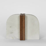 Marble Bookend with Timber Marble Bookend with Timber
