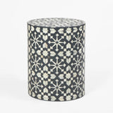 Bone Inlay Side Table :  Zelliges : Black Bone Inlay Side Table :  Zelliges : Black