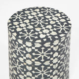 Bone Inlay Side Table :  Zelliges : Black Bone Inlay Side Table :  Zelliges : Black