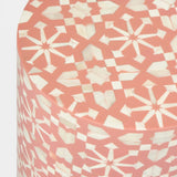 Bone Inlay Side Table :  Zelliges : Peach Bone Inlay Side Table :  Zelliges : Peach