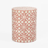 Bone Inlay Side Table :  Zelliges : Peach Bone Inlay Side Table :  Zelliges : Peach