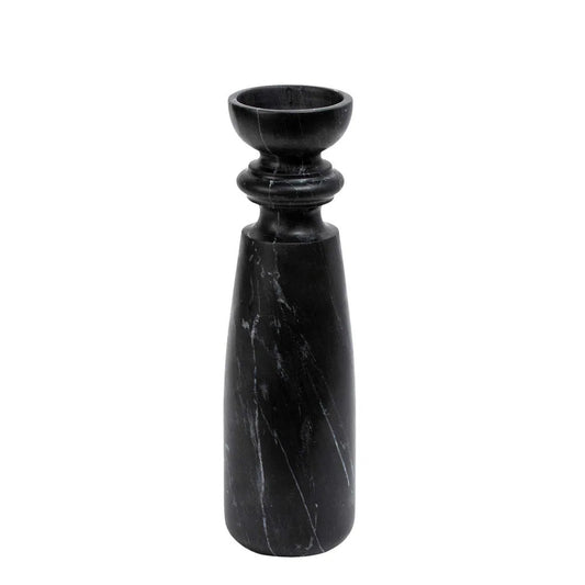 Marble Candlestick : Milana : Black