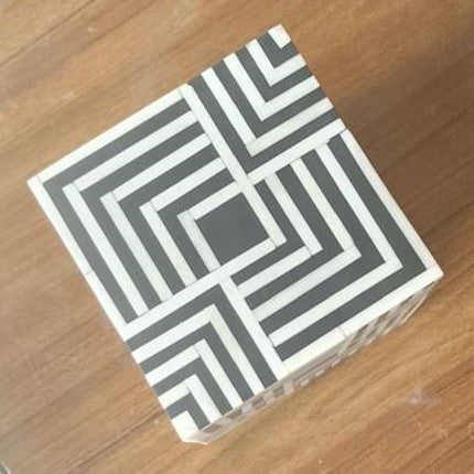 Bone Inlay Side Table : 3D : Grey Bone Inlay Side Table : 3D : Grey