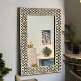 Bone Inlay Rectangle Mirror : Starburst : Black Bone Inlay Rectangle Mirror : Starburst : Black
