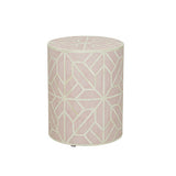Bone Inlay Side Table : Abstract : Pink Bone Inlay Side Table : Abstract : Pink