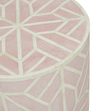 Bone Inlay Side Table : Abstract : Pink Bone Inlay Side Table : Abstract : Pink