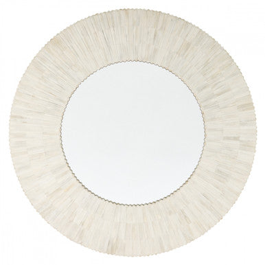 Bone Round Celine Mirror