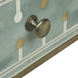 Bone & Brass Inlay Bedside : Mint Bone & Brass Inlay Bedside : Mint