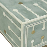 Bone & Brass Inlay Bedside : Mint Bone & Brass Inlay Bedside : Mint