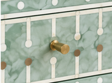 Bone & Brass Inlay Bedside : Mint