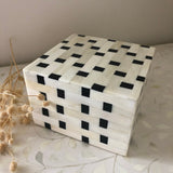 Bone Inlay Box : Squares : Monocrhome