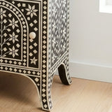 Bone Inlay Bedside Cabinet : Archway : Black