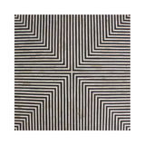 Bone Inlay Square Coffee Table : Stripe : Black