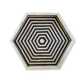 Bone Inlay Hexagon Tray : Black