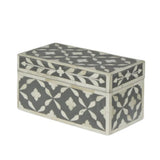Bone Inlay Jewellery Box : Ogee : Grey