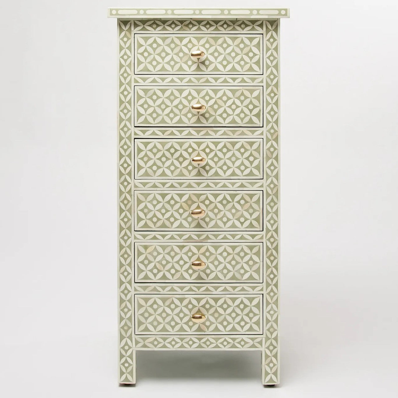 Bone Inlay Tallboy : Starburst : Grey