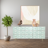 Bone Inlay 9 Drawer Sideboard : Zelliges : Aqua