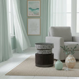 Bone Inlay & Timber Side Table : Criss Cross : Black