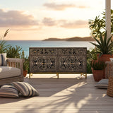 Bone Inlay 2 Door Buffet : Liana : Black