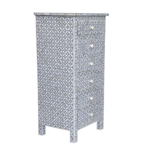 Bone Inlay Tallboy : Starburst : Grey