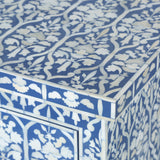 Bone Inlay 7 Drawer Chest in Ogee/Denim