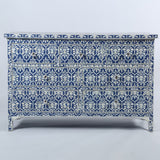 Bone Inlay 7 Drawer Chest : Ogee : Denim