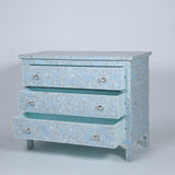 Mother of Pearl Inlay 4 Drawer Chest : Boteh : Blue