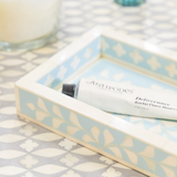 Bone Inlay Mini Tray : Floral : Soft Blue