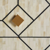 Bone Inlay 3 Drawer Chest : Brickwork : Black & White