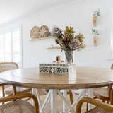 Bone Inlay Large Box : Floral : Black