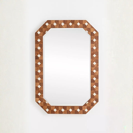 Bone & Timber Mirror : Moghul Bloom