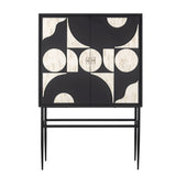 Bone Inlay Bar Cabinet : Abstract : Black & White