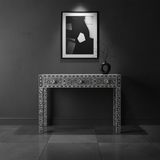 Mother of Pearl Inlay Console : Floral : Grey