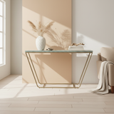 Bone Inlay Console with Metal Legs : Starburst : Jade