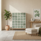 Bone Inlay Apothecary Unit : Quatrefoil : Green