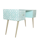 Bone Inlay Desk : Zelliges : Turquoise