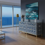 Bone Inlay Sideboard : Liana : Blue