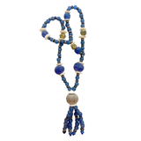 Handmade Recycled Glass & Bone Necklace