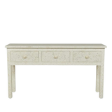 Bone Inlay Console : Starburst : White