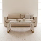 Bone Inlay Waterfall Coffee Table : Zelliges : White