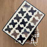 Bone Inlay Mid Size Box : X : Brown