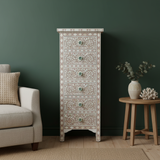 Mother of Pearl Inlay Tallboy : Floral : Blush