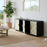 Bone Inlay Sideboard : Brickwork : Black & White