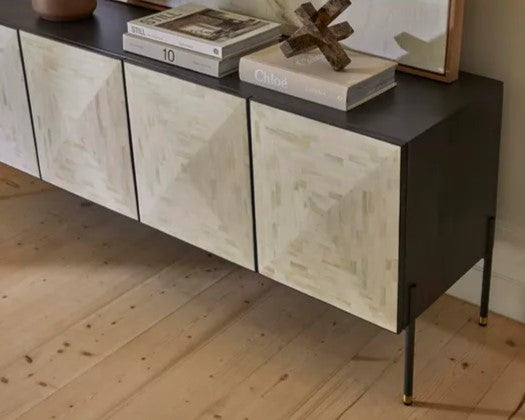Bone Inlay Buffet with Iron Frame
