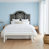 Bone Inlay Bedhead : Mandala : Noir