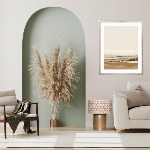 Bone Inlay Side Table : Tri-Square : Ochre
