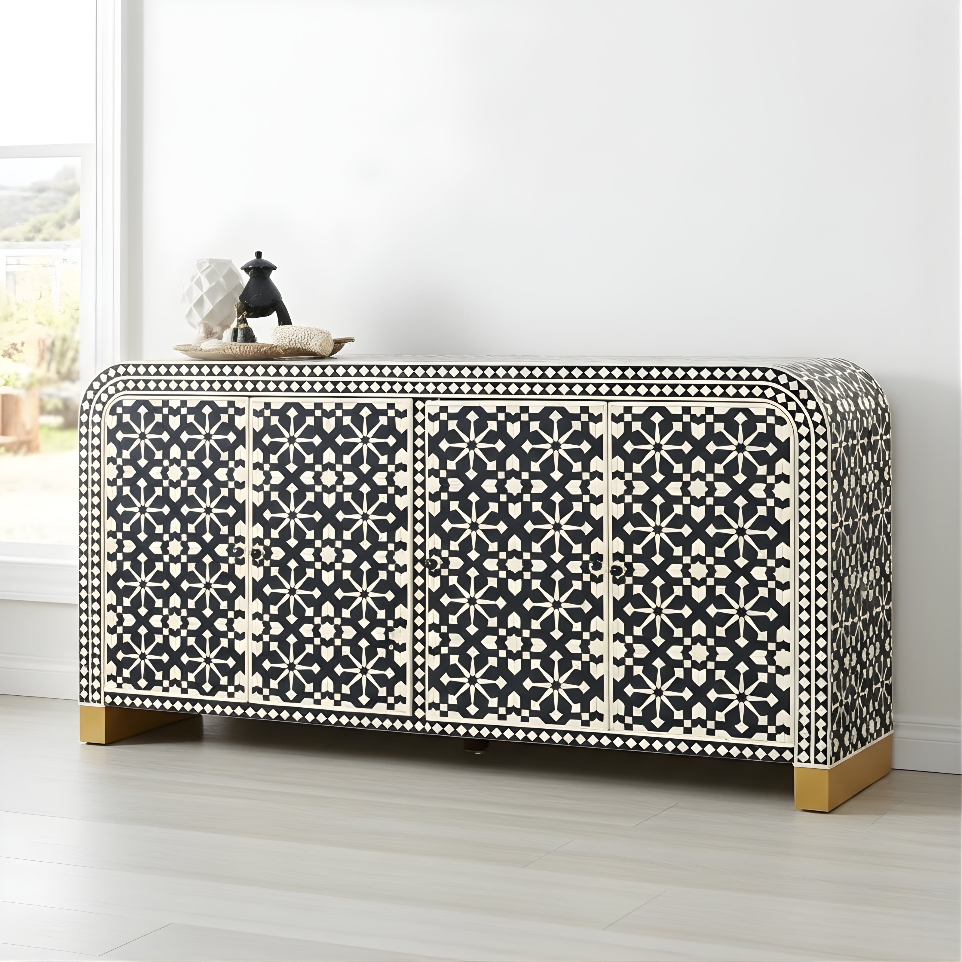 Bone Inlay Sideboard :  Zelliges : Grey
