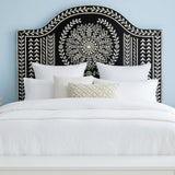 Bone Inlay Bedhead : Mandala : Noir