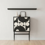 Bone Inlay Bar Cabinet : Abstract : Black & White